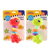 Jonotoys Dinosaurus muziek rammelaar 14 cm groot - thumbnail