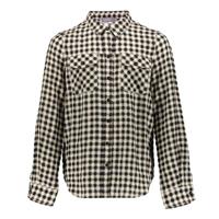 Geisha Meisjes blouse - Geruit - Zwart / Zand - thumbnail