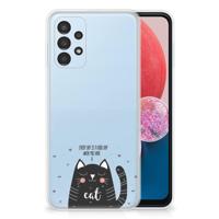 Samsung Galaxy A13 4G Telefoonhoesje met Naam Cat Good Day - thumbnail