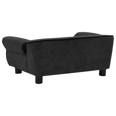 VidaXL Hondenbank 72x45x30 cm pluche zwart VidaXL Hondenbank 72x45x30 cm pluche zwart
