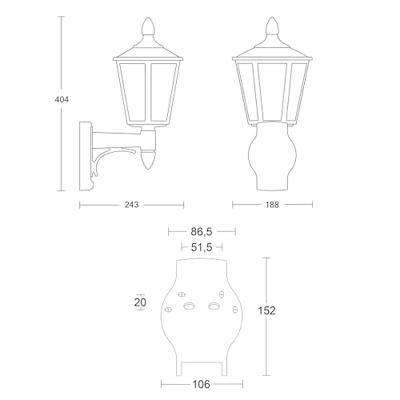 Steinel AUSSENLEUCHTE L 15 SW 069179 Buitenlamp (wand) LED E27 60 W Zwart - thumbnail