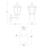 Steinel AUSSENLEUCHTE L 15 SW 069179 Buitenlamp (wand) LED E27 60 W Zwart - thumbnail