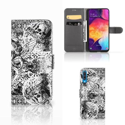 Telefoonhoesje met Naam Samsung Galaxy A50 Skulls Angel Telefoonhoesje met Naam Samsung Galaxy A50 Skulls Angel