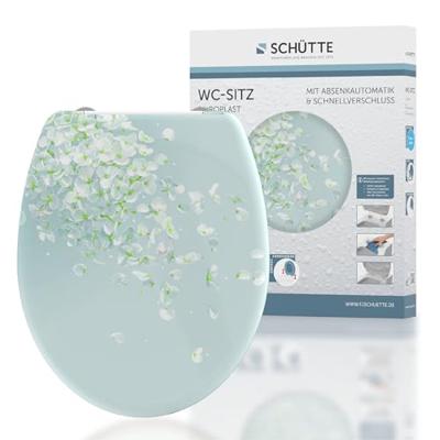 Schutte Duroplast WC-bril FLOWER IN THE WIND met soft-close en quick-release 82381