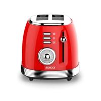SOGO Human Technology Broodrooster Controlelampje, Toastfunctie Rood (metallic) - thumbnail