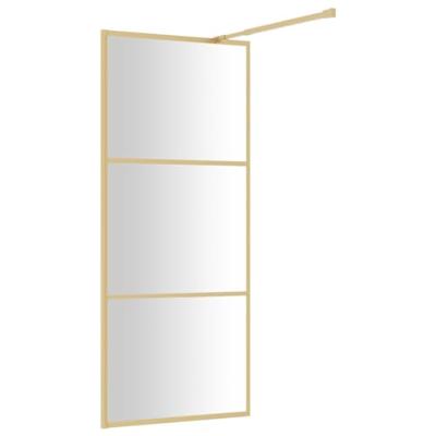 Inloopdouchewand transparant 80x195 cm ESG-glas goudkleurig - thumbnail