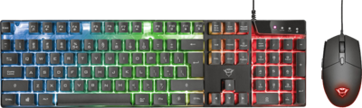 Trust GXT 838 Azor Gaming Combo - Keyboard met Muis Toetsenbord Zwart