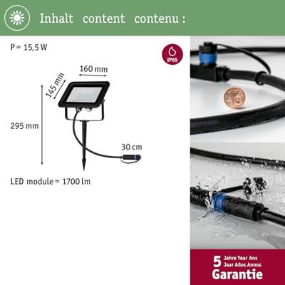 Paulmann 94575 Verlichtingssysteem Plug&Shine 16 W Warmwit Zwart