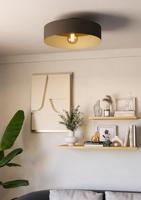 EGLO Duaia Plafondlamp - E27 - Ø 42 cm - Grijs - Hout|Staal - thumbnail