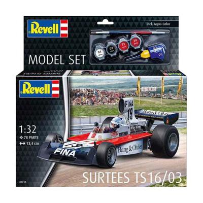 Revell modelbouwpakket - surtees ts16/03 formule 1 1:32 - 78dlg. - incl. basiskleuren verf Revell modelbouwpakket - surtees ts16/03 formule 1 1:32 - 78dlg. - incl. basiskleuren verf