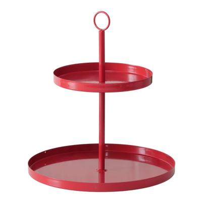 Boltze Home etagère rood ø30xh34cm