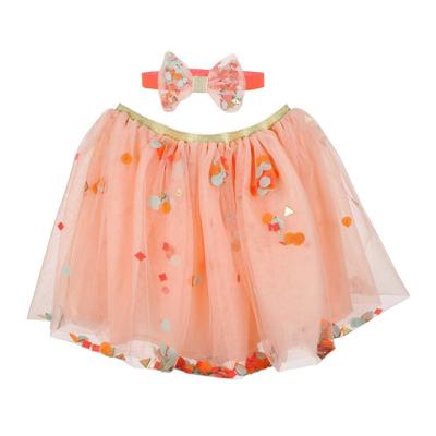 Rokje roze confetti met haarband Meri Meri