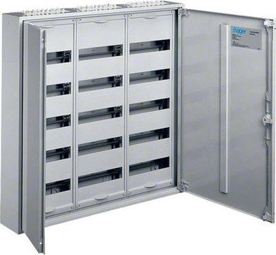 Hager FWB53S FWB53S Veldverdeler Opbouw (op product), Inbouw (in muur), Deels verzonken Aantal groepen: 180 Aantal rijen: 15 Inhoud: 1 stuk(s)