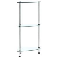 VidaXL Kastje 3-laags 30x30x67 cm gehard glas transparant - thumbnail