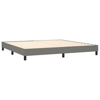 Boxspring met matras stof donkergrijs 200x200 cm - thumbnail