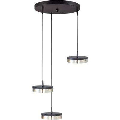 Masterlight 3-lichts hanglampImperia Ø 35cm zwart nikkel - 2042-05-81-02-35-3