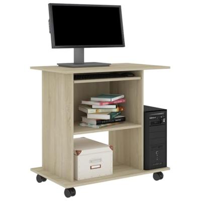 Computerbureau 80x50x75 cm bewerkt hout sonoma eikenkleurig - thumbnail