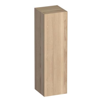 Brauer Inspire - Hoge Kast - 120 cm - 1 Deur - Greeploos - Linksdraaiend - Lamellen Eiken Naturel