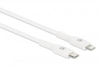 Manhattan USB-kabel USB-C stekker, Apple Lightning stekker 1.00 m Wit 394512 - thumbnail
