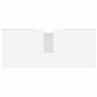 Badkamerkast 80x33x60 cm bewerkt hout wit - thumbnail