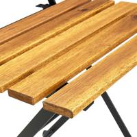 Tuinstoelen inklapbaar 6 st staal en massief acaciahout - thumbnail