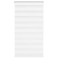 VidaXL Zebra blind 80x100 cm stofbreedte 75,9 cm polyester wit - thumbnail