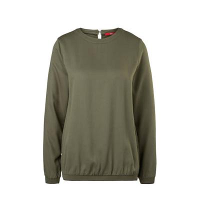 s.Oliver top met open detail donkergroen