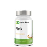 Zink Methionine tabletten - Hoog opneembaar 15mg zink - Voor weerstand, testosteron & huid - 100 tabletten PerfectBody - thumbnail