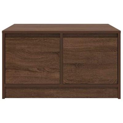 Salontafel met lades 70,5x70x40 cm bruin eikenkleurig