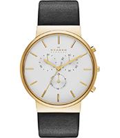 Horlogeband Skagen SKW6143 Leder Zwart 22mm - thumbnail