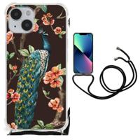 iPhone 14 Plus Case Anti-shock Pauw met Bloemen - thumbnail