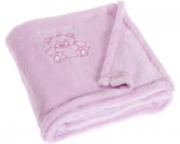 Playshoes fleecedeken beer 75 x 100 cm lichtroze - thumbnail