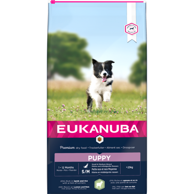 Eukanuba Dog - Puppy/Junior small/medium Lam & Rijst 2,5kg