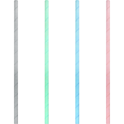 Depa Rietje | drinkrietje | papier | 200mm | Ø6mm | pastel | 10000 stuks