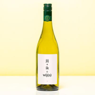 Wijnfles Jij Ik Wij(n) - Wit (Sauvignon Blanc) Wijnfles Jij Ik Wij(n) - Wit (Sauvignon Blanc)