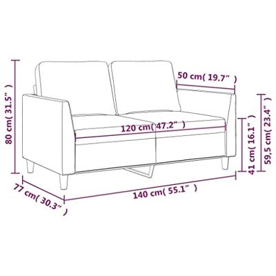Tweezitsbank 120 cm kunstleer wijnrood