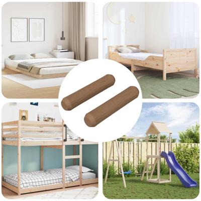 VidaXL Houten dowels 2 pcs bruin ø8 x 35 mm massief hout