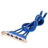 DeLOCK Slotbracket 2x 19Pin naar 4x USB3.0 (extern) slotplaatje - thumbnail