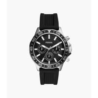 Fossil BQ2494 Bannon multifunctioneel zwart siliconen horloge - thumbnail