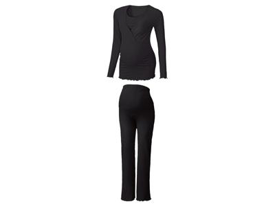 esmara Dames zwangerschapspyjama (Zwart, XS (32/34))