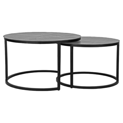 LABEL51 Salontafel 'Grand' Set van 2 stuks, kleur Grijs