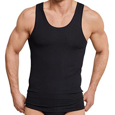 2-Pack heren hemden - Authentic - Elastisch katoenen mannen onderhemd - Singlet heren - Zwart - Wit - L - L