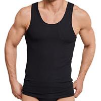 2-Pack heren hemden - Authentic - Elastisch katoenen mannen onderhemd - Singlet heren - Zwart - Wit - thumbnail