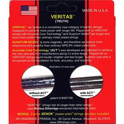 DR Strings VTE-9/46 Veritas Light to Medium 9-46 elektrische gitaarsnaren DR Strings VTE-9/46 Veritas Light to Medium 9-46 elektrische gitaarsnaren