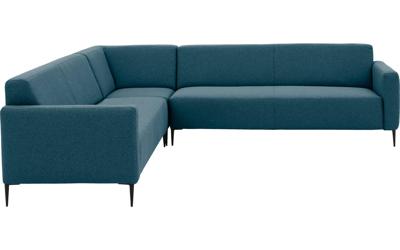 Goossens Bank Key West blauw, stof, 3-zits, modern design