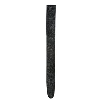 D&apos;Addario 25LE00 gitaarband zwart leer met reliëf