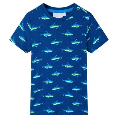 Kindershirt 140 donkerblauw