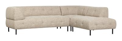 WOOOD Hoekbank 'Lloyd' Rechts, Geweven stof, kleur Naturel Melange