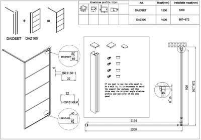 Saqu Devine industriële inloopdouche incl. antikalkbehandeling 100x210cm mat zwart