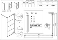 Saqu Devine industriële inloopdouche incl. antikalkbehandeling 100x210cm mat zwart - thumbnail